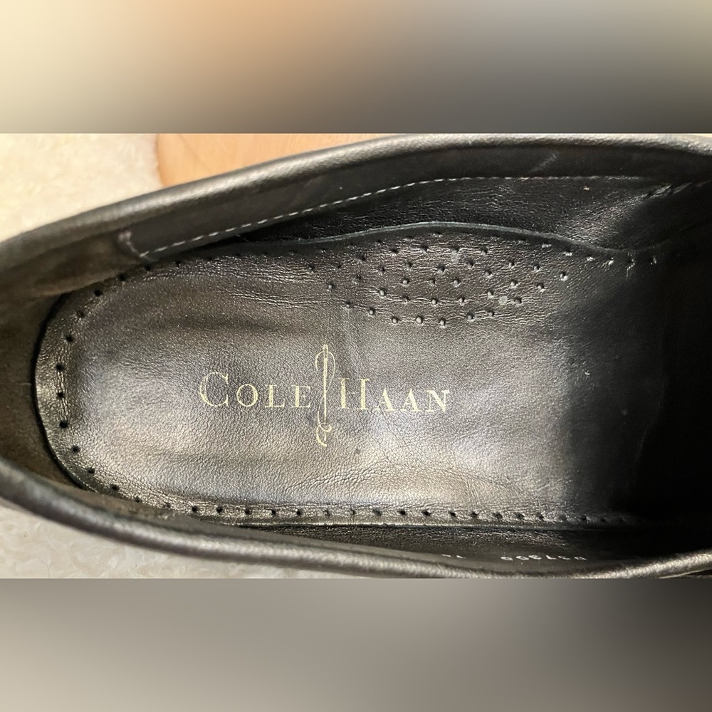 Cole Haan Vintage Women’s Silver Leather Slip On Penny Loafer Shoes Size 7.5 - Picture 8 of 13